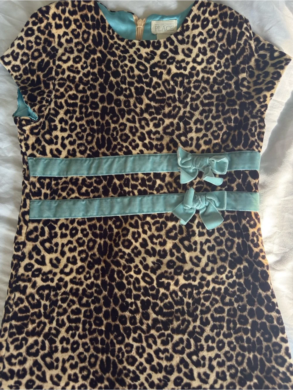Y2K Inspired Leopard Print Dress with Bows
